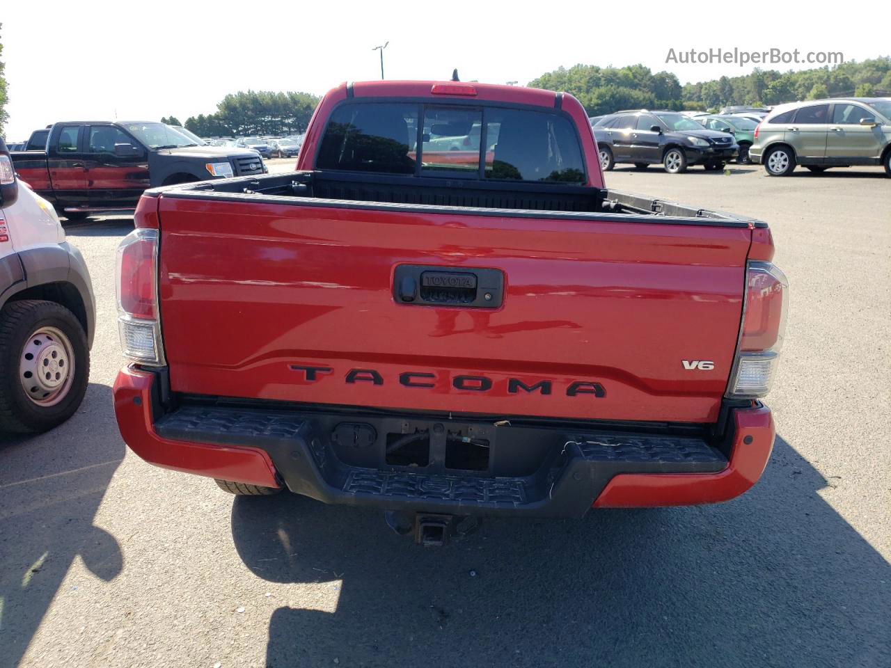 2020 Toyota Tacoma Access Cab Red vin: 3TYSZ5AN9LT002583