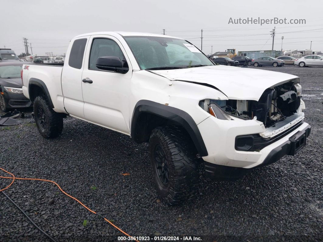 2021 Toyota Tacoma Sr V6 White vin: 3TYSZ5AN9MT052899