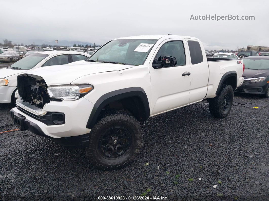 2021 Toyota Tacoma Sr V6 White vin: 3TYSZ5AN9MT052899