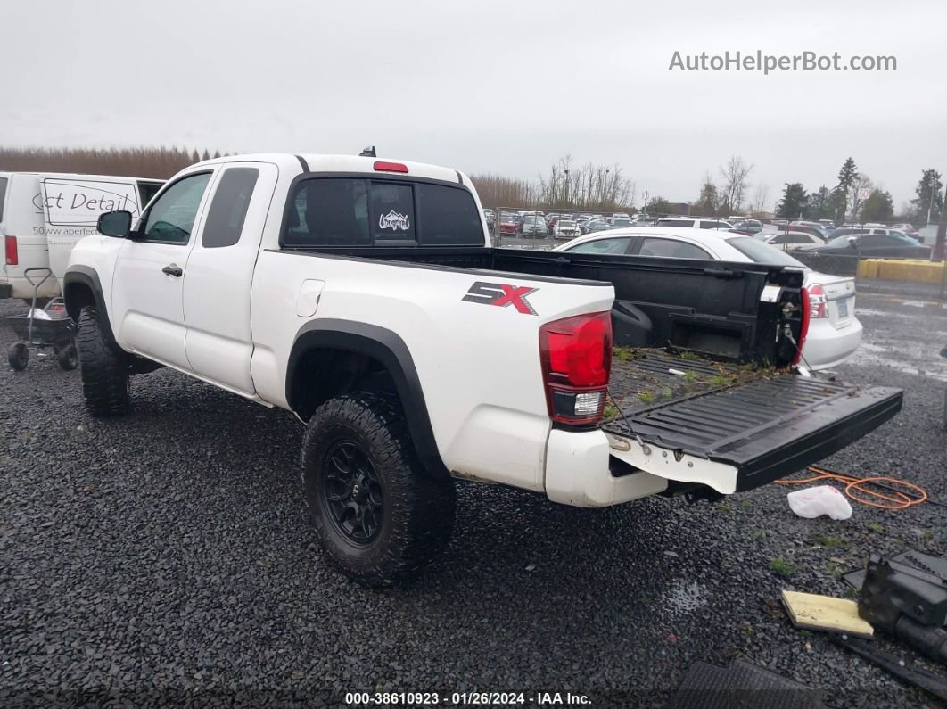 2021 Toyota Tacoma Sr V6 White vin: 3TYSZ5AN9MT052899