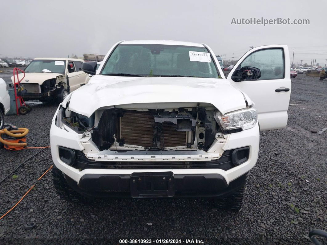 2021 Toyota Tacoma Sr V6 White vin: 3TYSZ5AN9MT052899