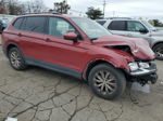 2018 Volkswagen Tiguan S Maroon vin: 3VV0B7AX1JM038805