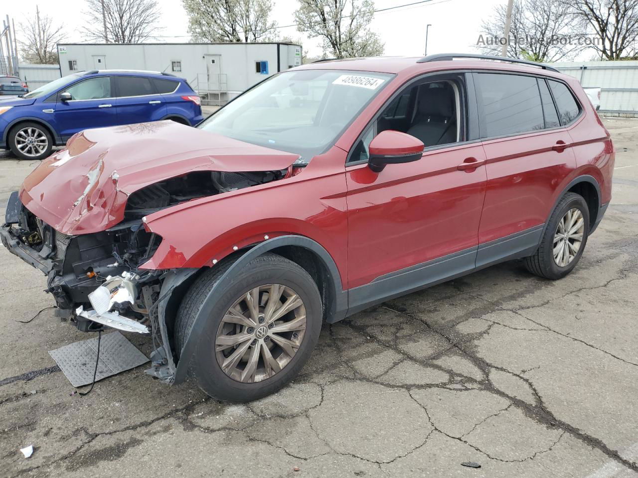 2018 Volkswagen Tiguan S Maroon vin: 3VV0B7AX1JM038805