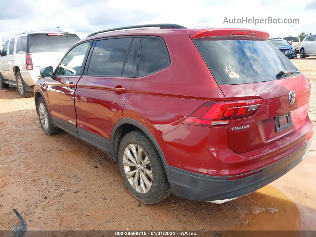 2018 Volkswagen Tiguan 2.0t S Burgundy vin: 3VV0B7AX1JM054812