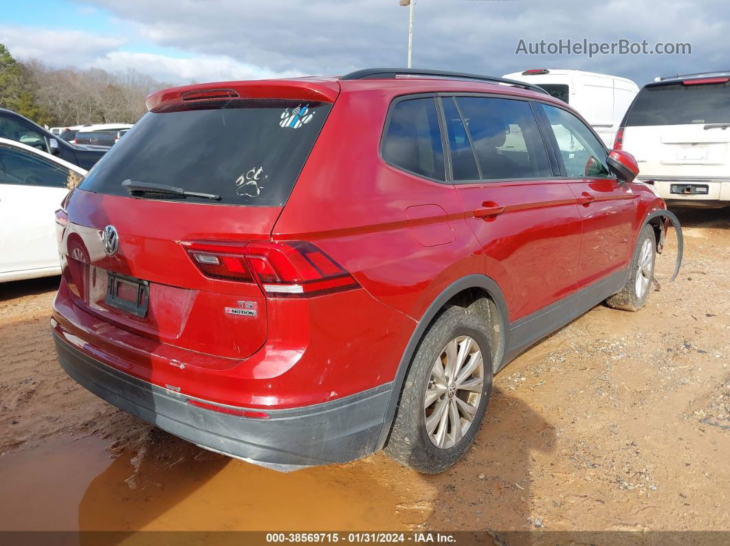 2018 Volkswagen Tiguan 2.0t S Burgundy vin: 3VV0B7AX1JM054812