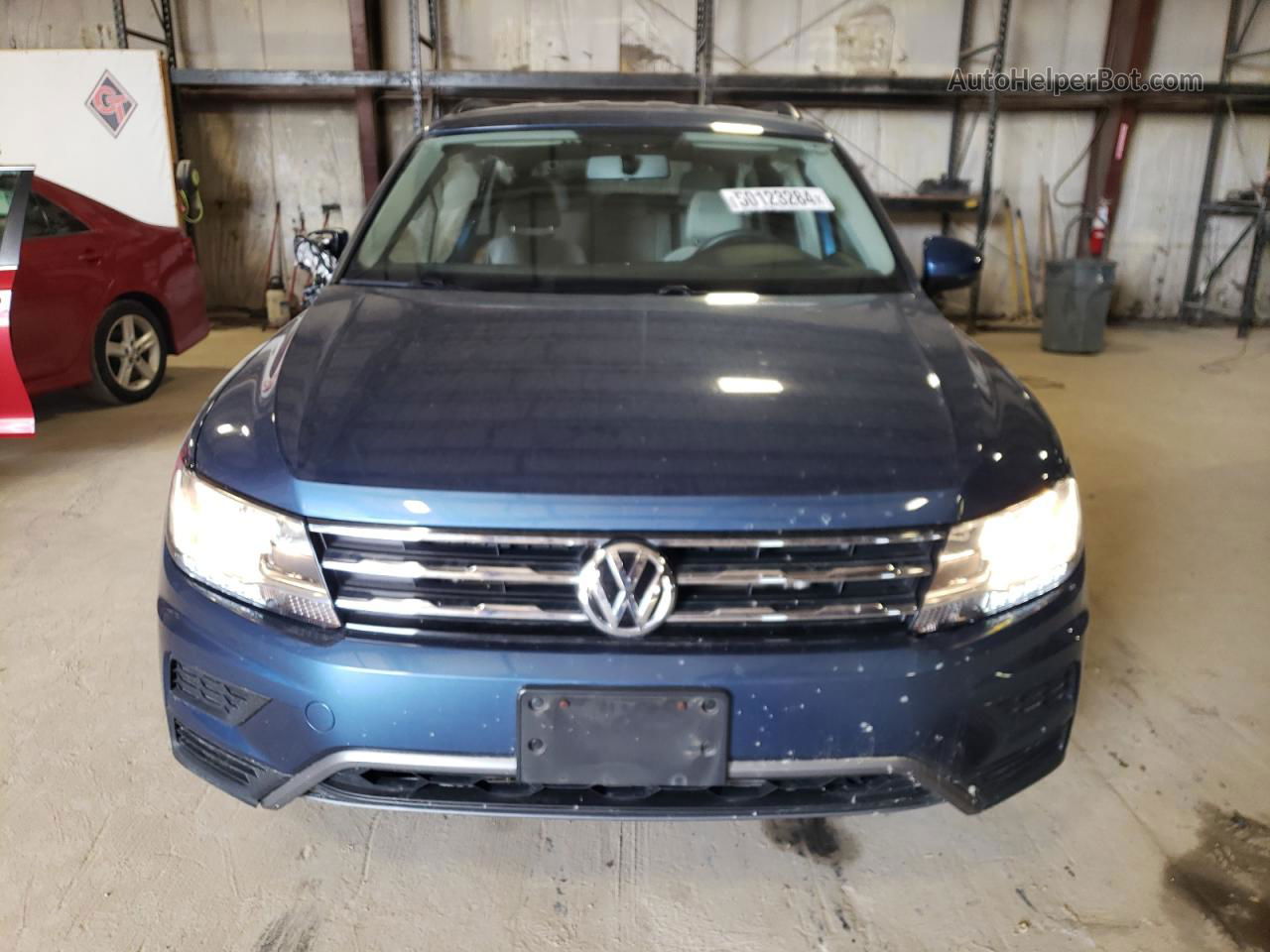 2018 Volkswagen Tiguan S Blue vin: 3VV0B7AX1JM123465