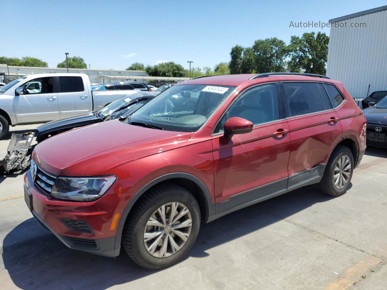 2018 Volkswagen Tiguan S Red vin: 3VV0B7AX1JM204868