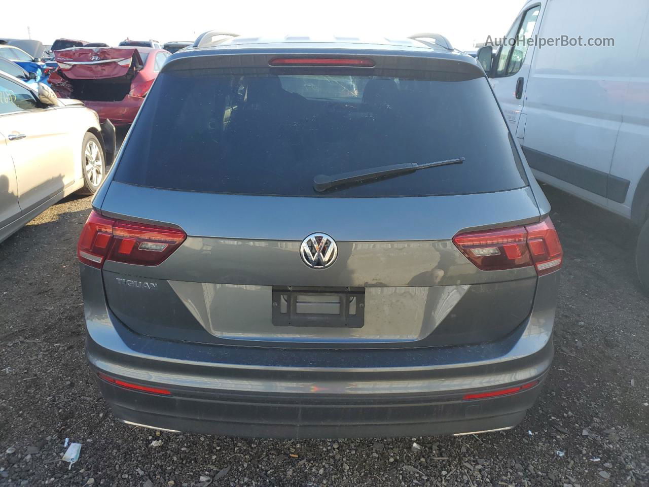 2019 Volkswagen Tiguan S Gray vin: 3VV0B7AX1KM016286