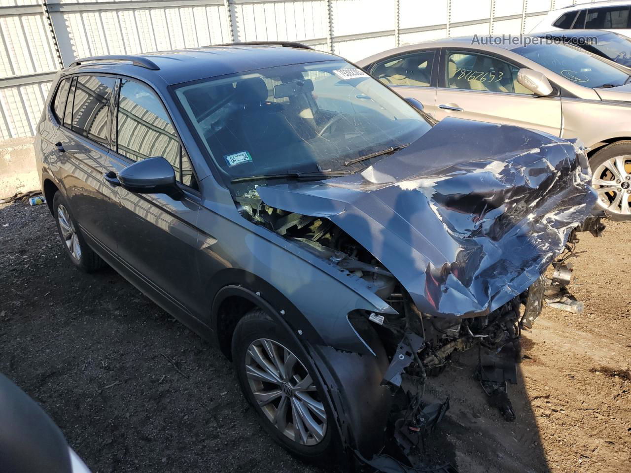 2019 Volkswagen Tiguan S Gray vin: 3VV0B7AX1KM016286