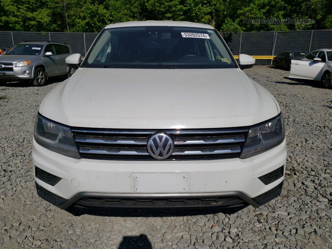 2019 Volkswagen Tiguan S White vin: 3VV0B7AX2KM064198