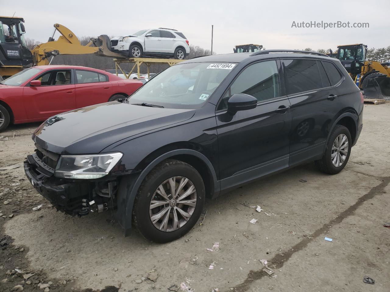 2018 Volkswagen Tiguan S Черный vin: 3VV0B7AX3JM020368