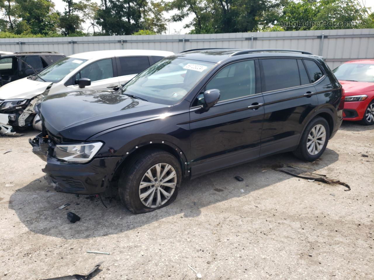 2018 Volkswagen Tiguan S Black vin: 3VV0B7AX3JM021777