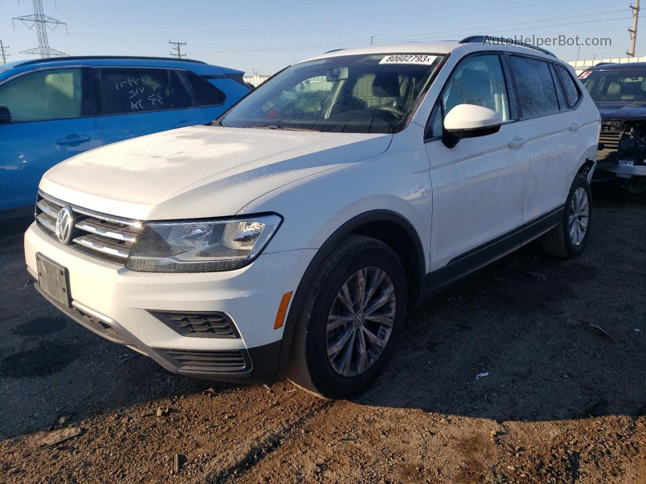 2018 Volkswagen Tiguan S White vin: 3VV0B7AX3JM130501