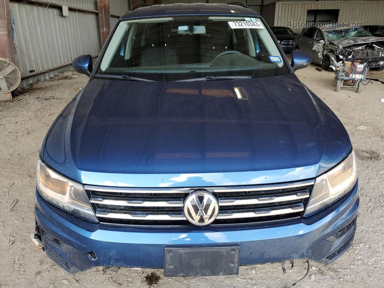 2019 Volkswagen Tiguan S Blue vin: 3VV0B7AX3KM177562