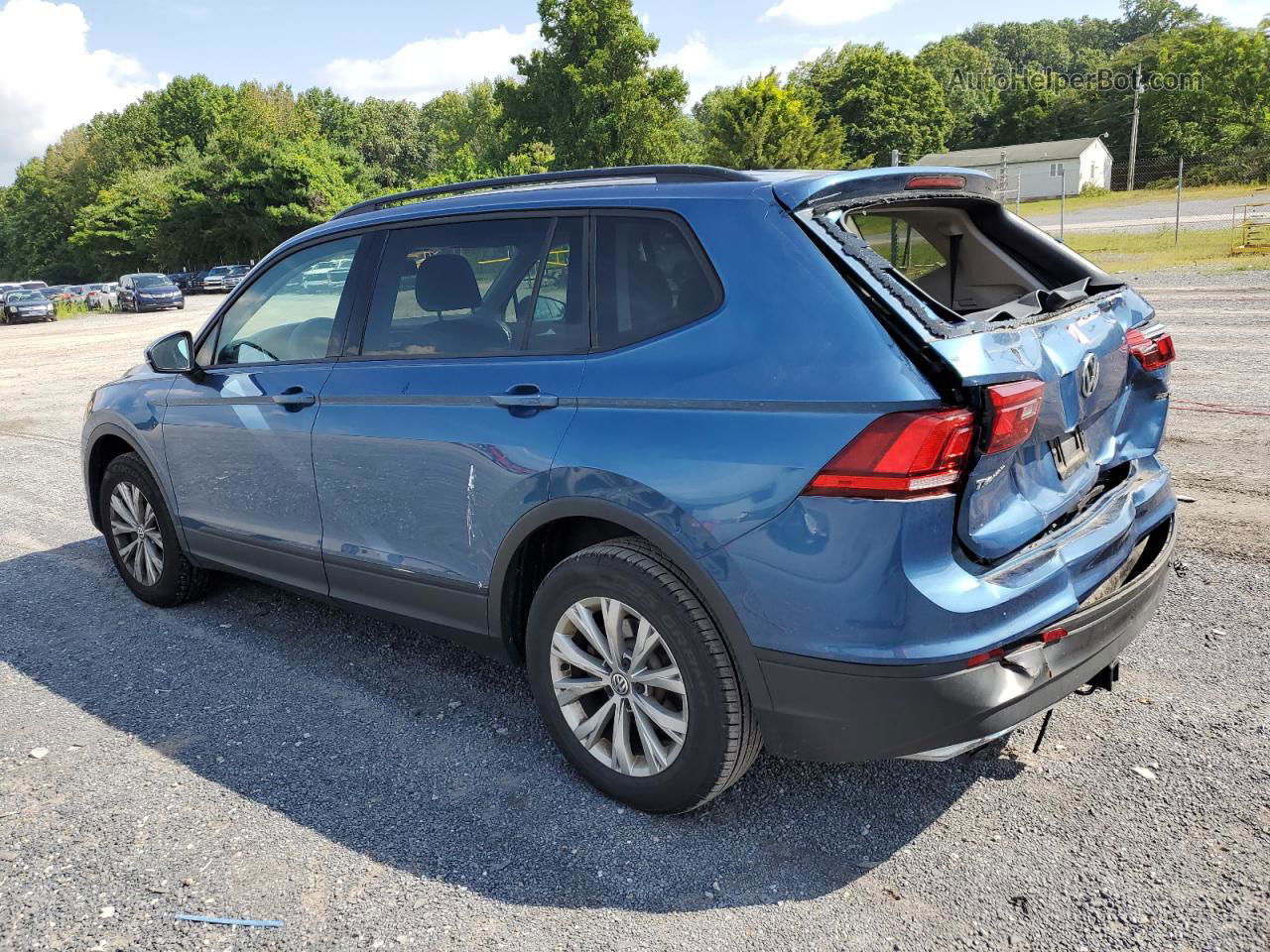 2018 Volkswagen Tiguan S Синий vin: 3VV0B7AX4JM105526