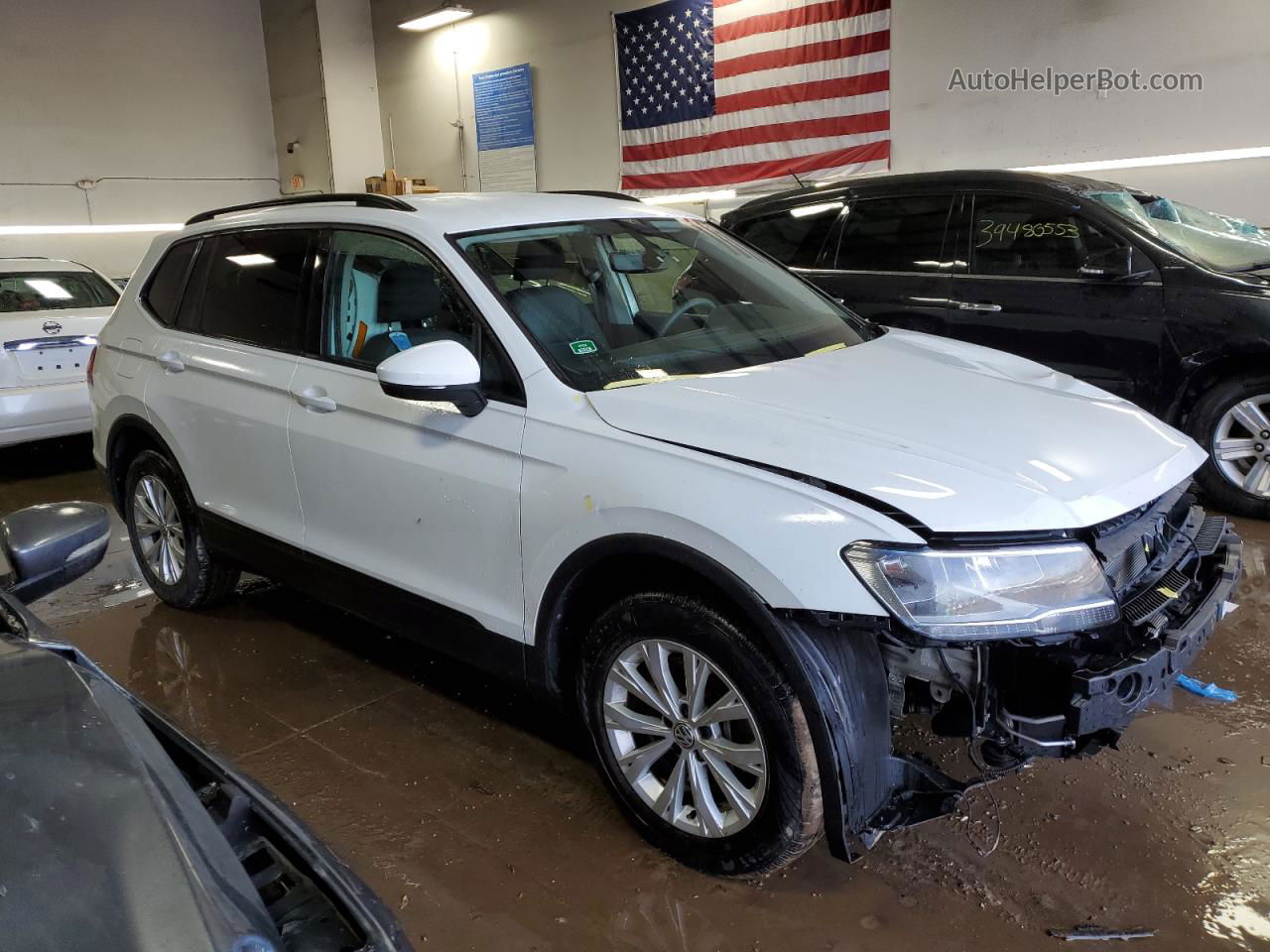 2019 Volkswagen Tiguan S White vin: 3VV0B7AX4KM071167