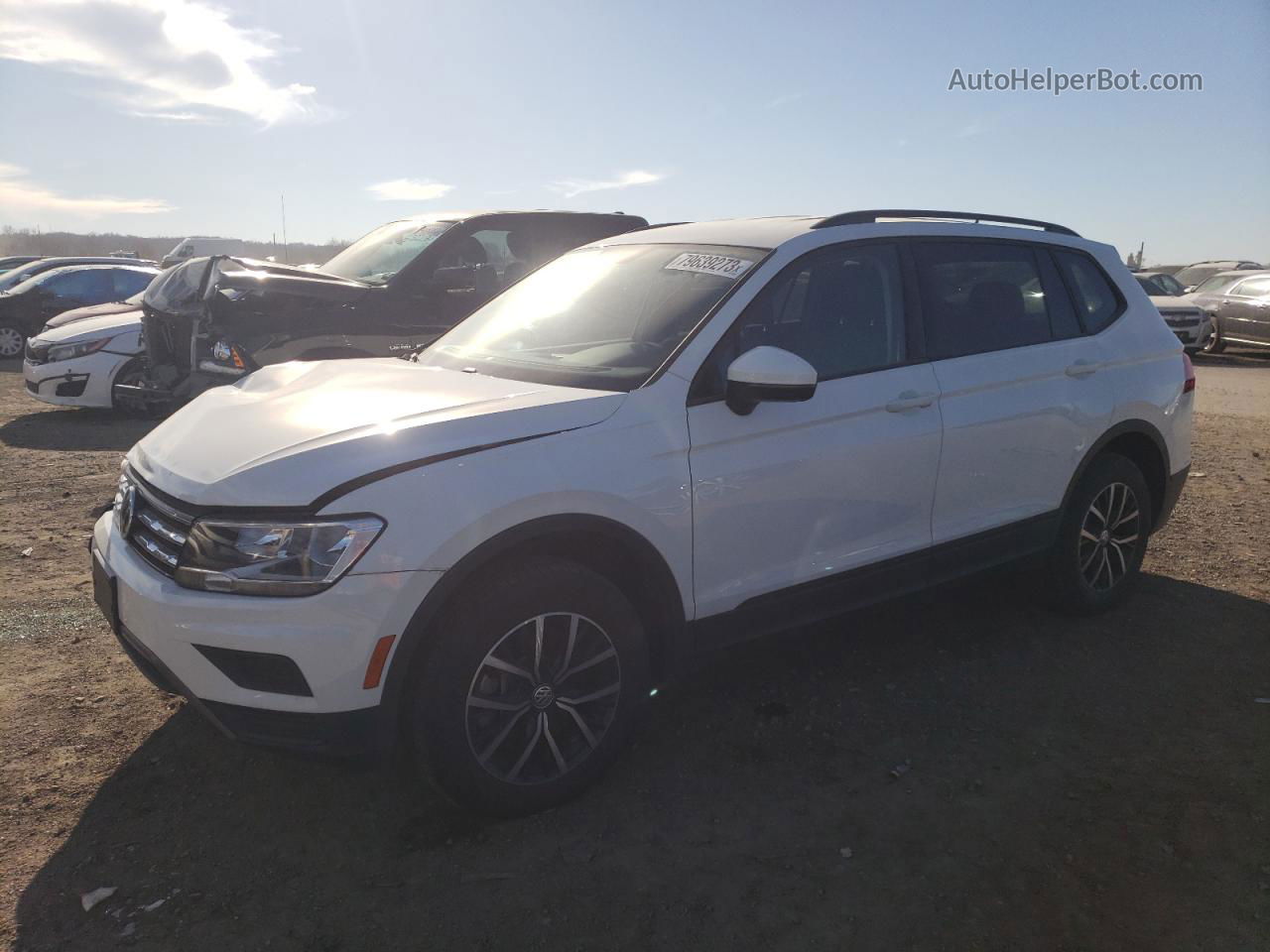 2021 Volkswagen Tiguan S White vin: 3VV0B7AX4MM120662