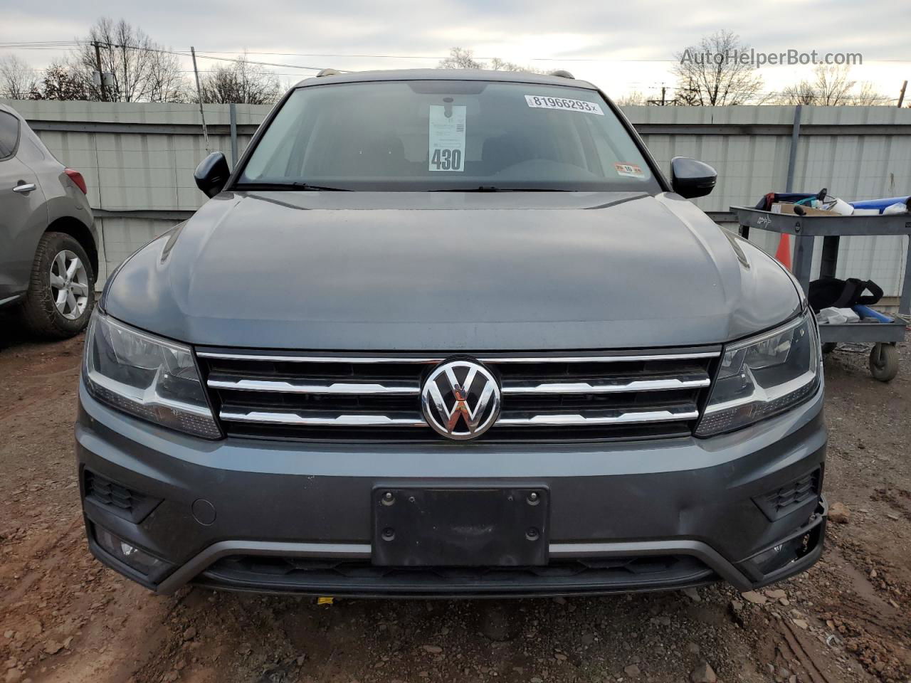 2018 Volkswagen Tiguan S Gray vin: 3VV0B7AX6JM018954