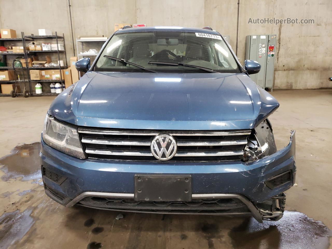 2018 Volkswagen Tiguan S Синий vin: 3VV0B7AX6JM126880