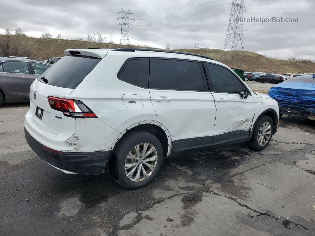 2019 Volkswagen Tiguan S Белый vin: 3VV0B7AX6KM109952