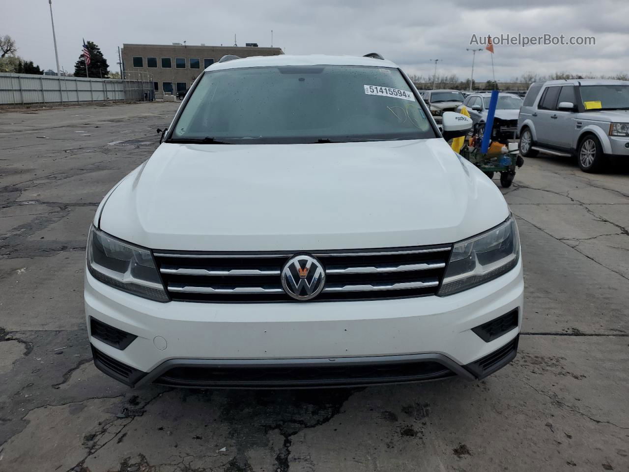 2019 Volkswagen Tiguan S White vin: 3VV0B7AX6KM109952