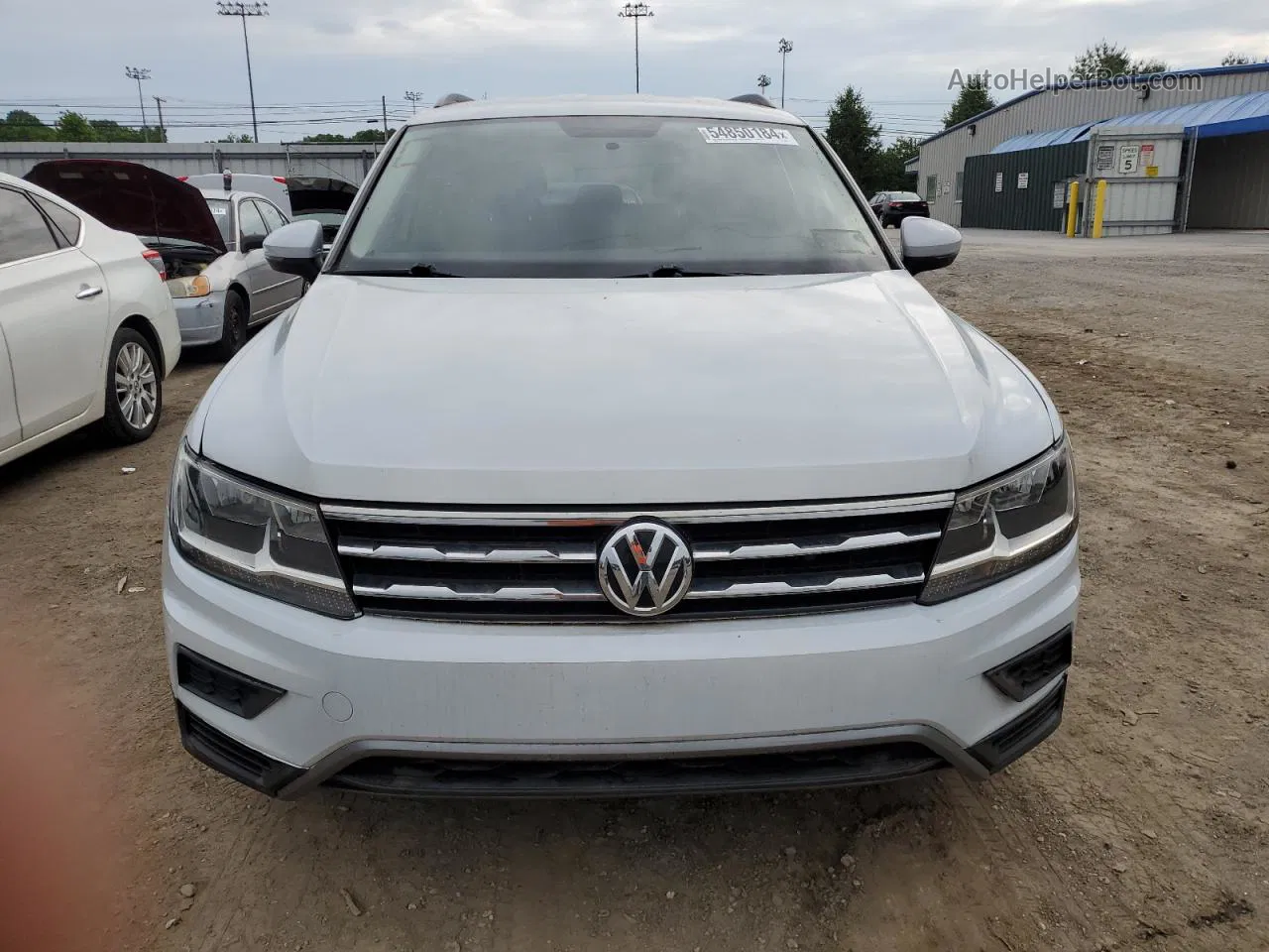 2018 Volkswagen Tiguan S White vin: 3VV0B7AX7JM132509