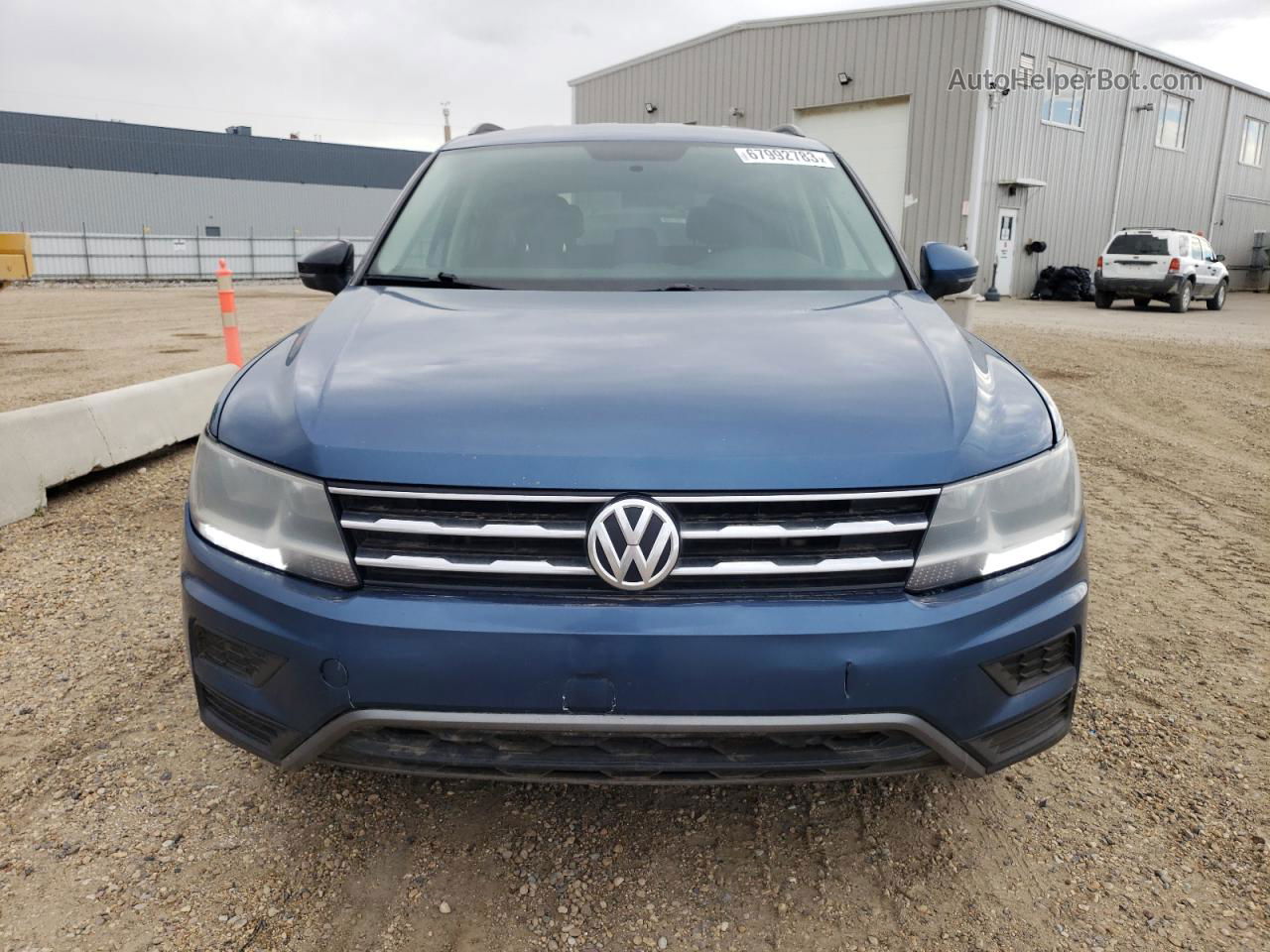 2019 Volkswagen Tiguan S Синий vin: 3VV0B7AX7KM007043