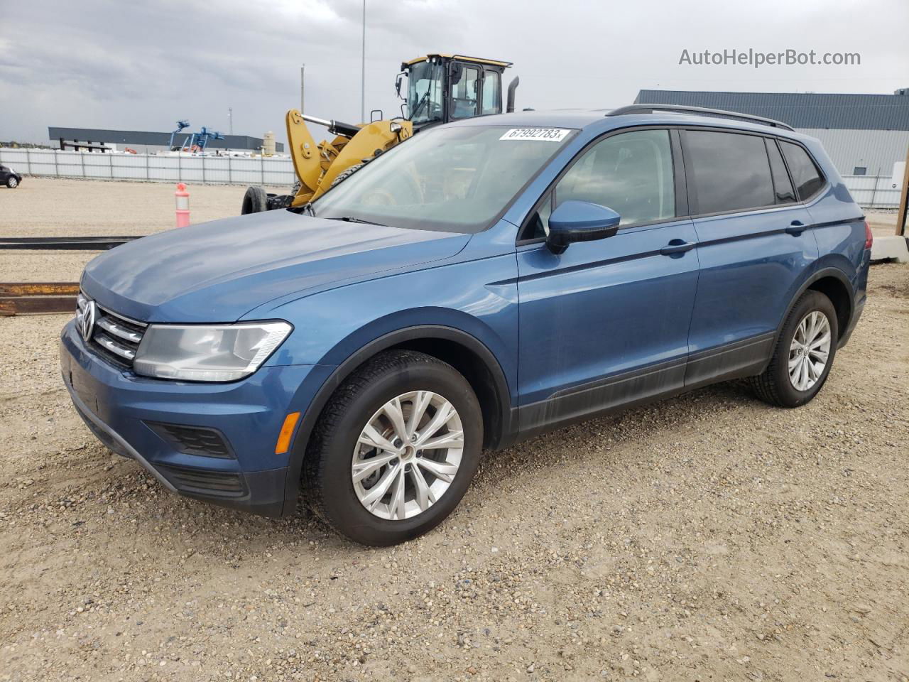 2019 Volkswagen Tiguan S Синий vin: 3VV0B7AX7KM007043