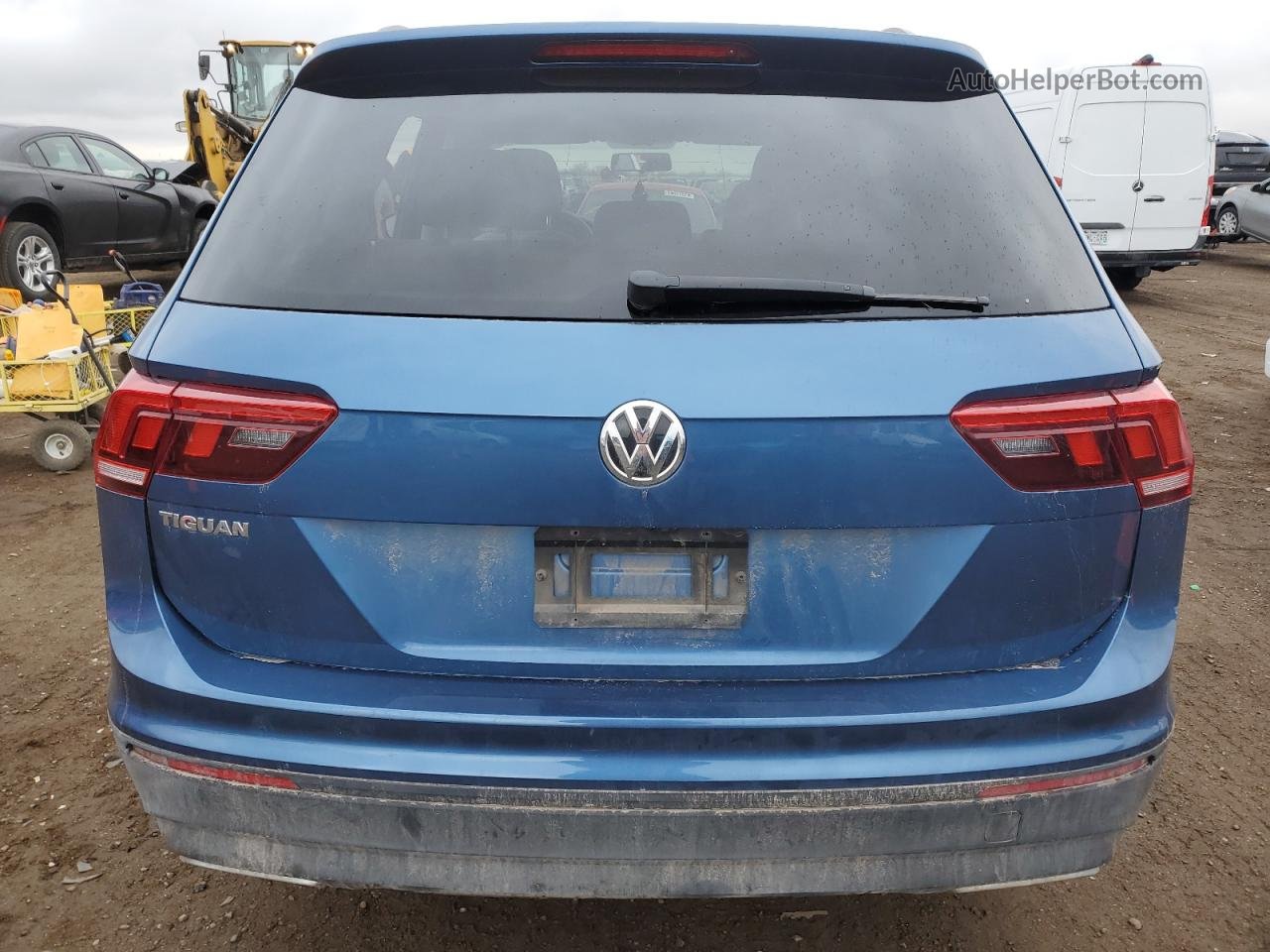 2019 Volkswagen Tiguan S Синий vin: 3VV0B7AX7KM052855