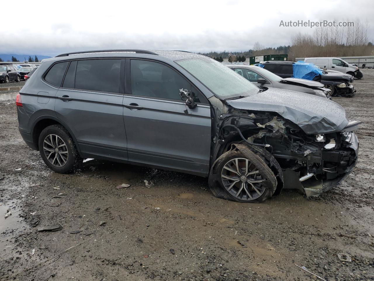 2021 Volkswagen Tiguan S Серый vin: 3VV0B7AX7MM015856