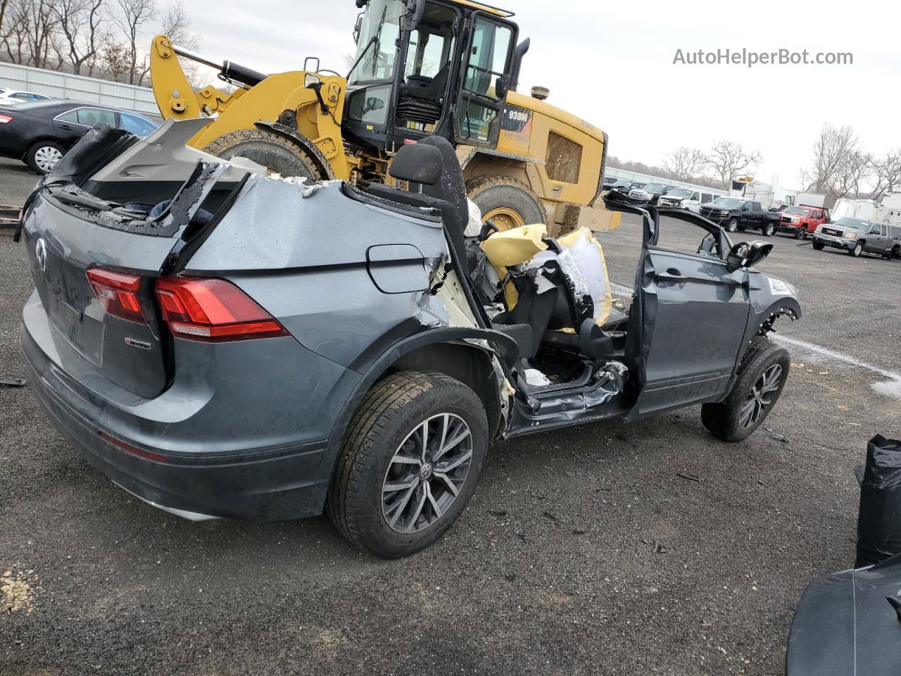 2021 Volkswagen Tiguan S Угольный vin: 3VV0B7AX7MM048176