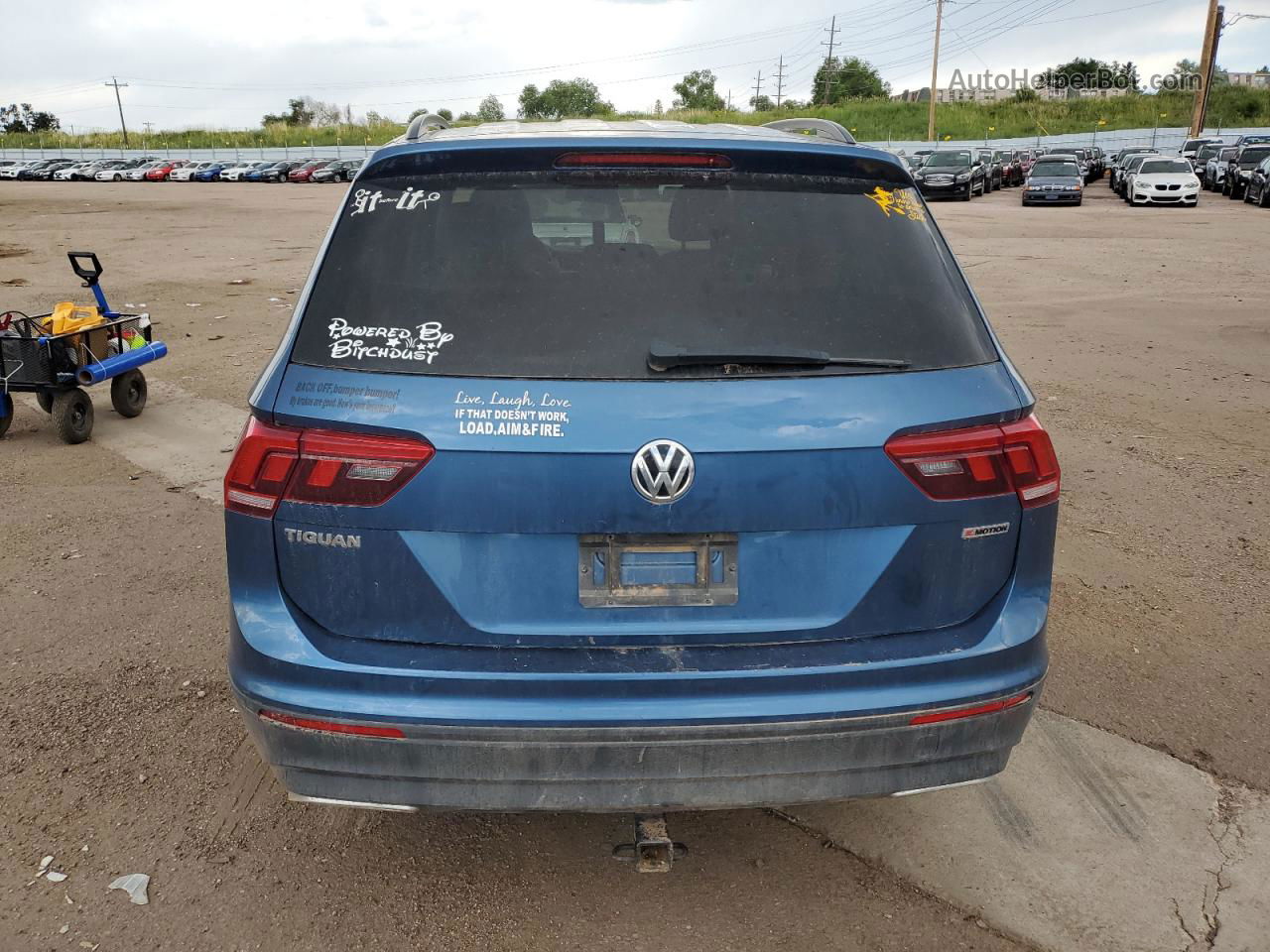 2019 Volkswagen Tiguan S Blue vin: 3VV0B7AX8KM191876