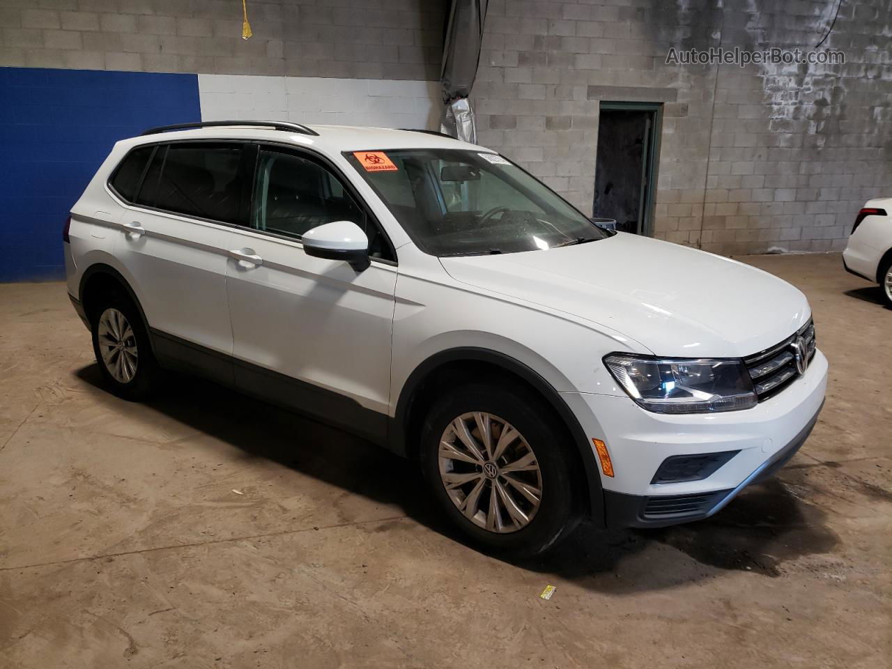 2019 Volkswagen Tiguan S White vin: 3VV0B7AX9KM009358