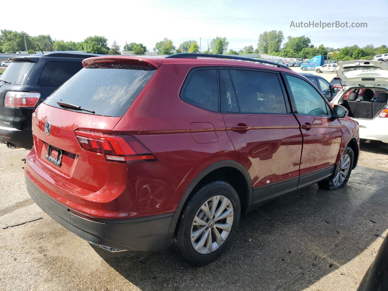 2019 Volkswagen Tiguan S Red vin: 3VV0B7AX9KM044286