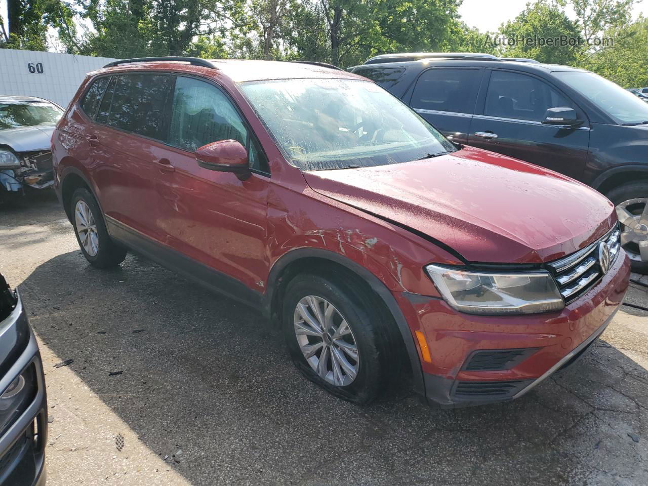 2019 Volkswagen Tiguan S Red vin: 3VV0B7AX9KM044286