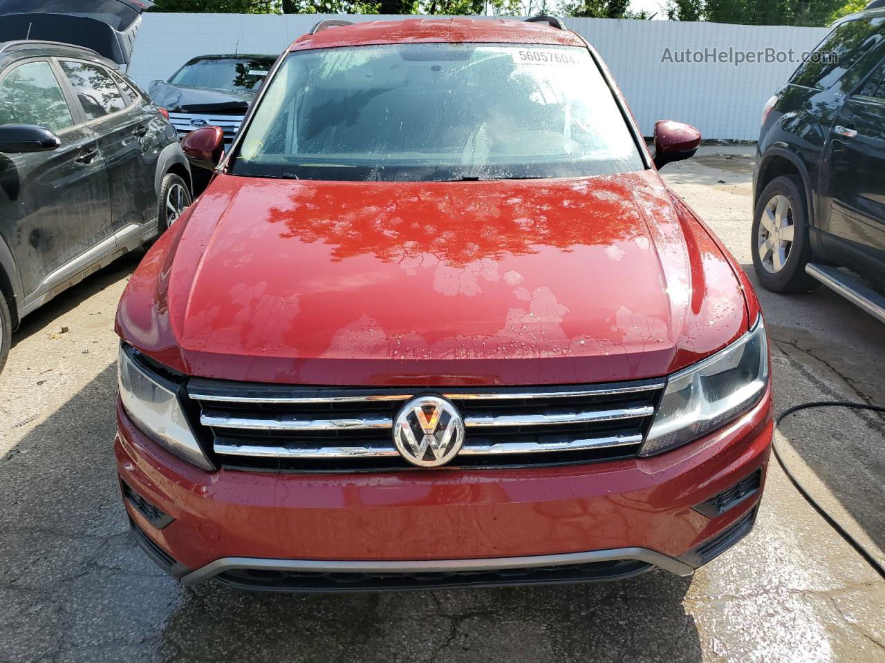 2019 Volkswagen Tiguan S Red vin: 3VV0B7AX9KM044286