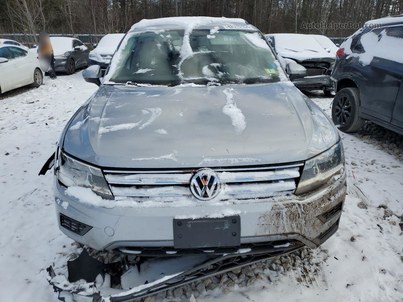 2019 Volkswagen Tiguan S Серебряный vin: 3VV0B7AX9KM116247