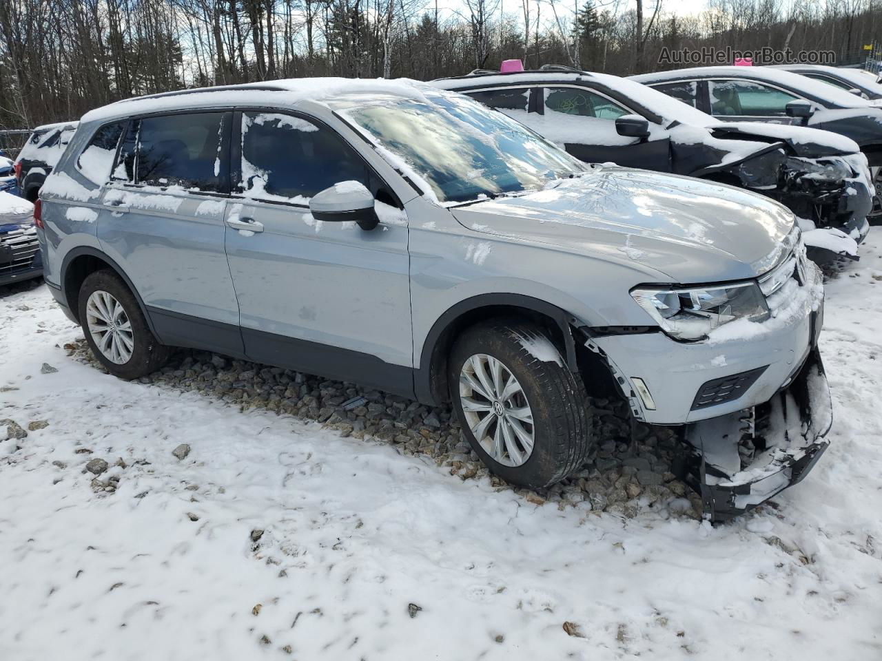 2019 Volkswagen Tiguan S Серебряный vin: 3VV0B7AX9KM116247