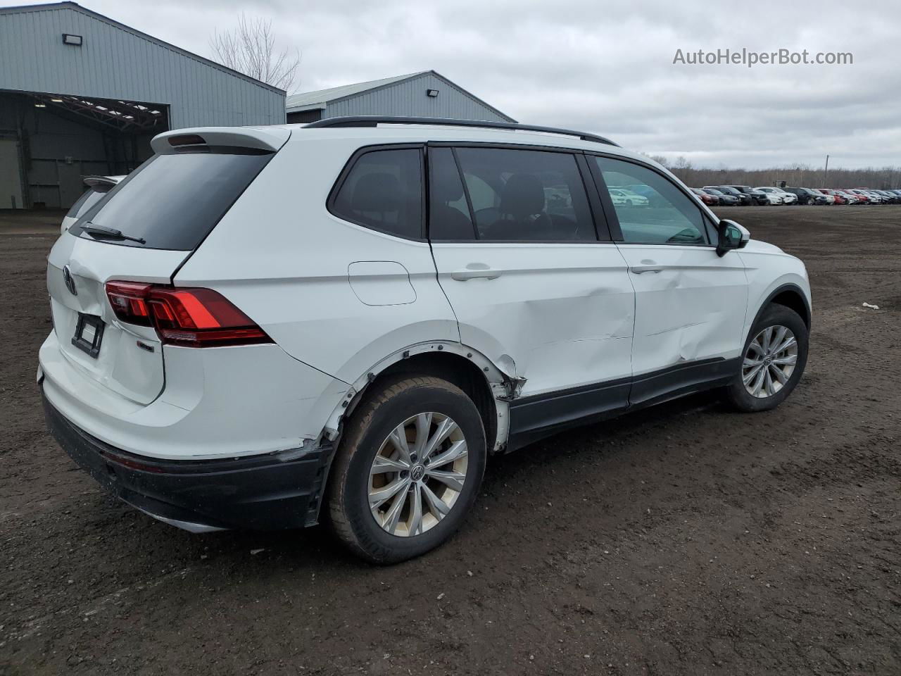 2019 Volkswagen Tiguan S White vin: 3VV0B7AX9KM155534