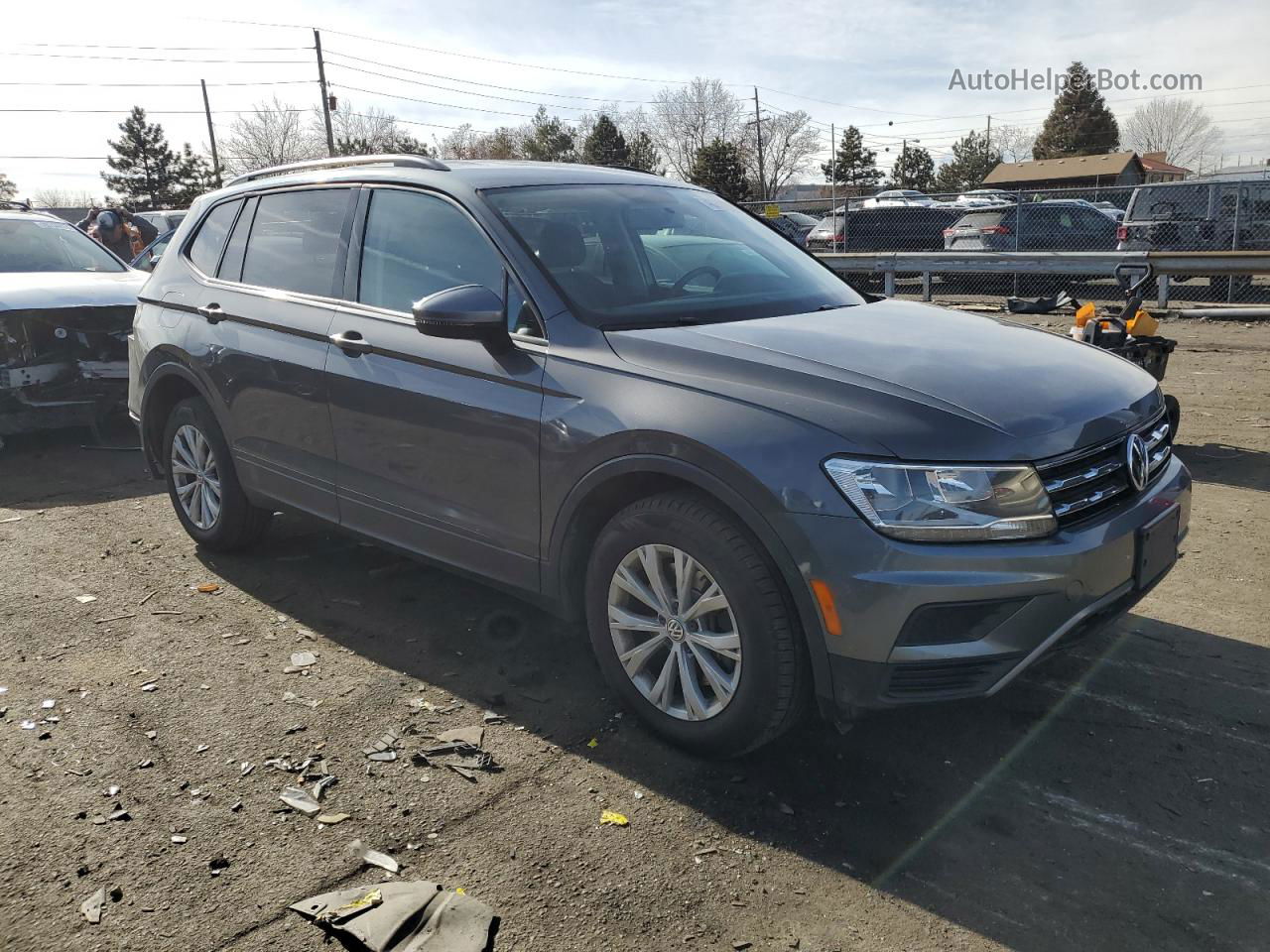 2018 Volkswagen Tiguan S Gray vin: 3VV0B7AXXJM092121