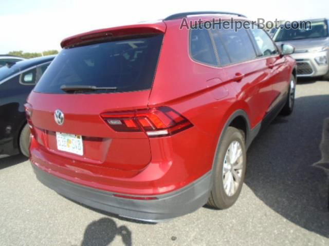 2019 Volkswagen Tiguan S Red vin: 3VV0B7AXXKM027495