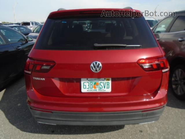 2019 Volkswagen Tiguan S Red vin: 3VV0B7AXXKM027495