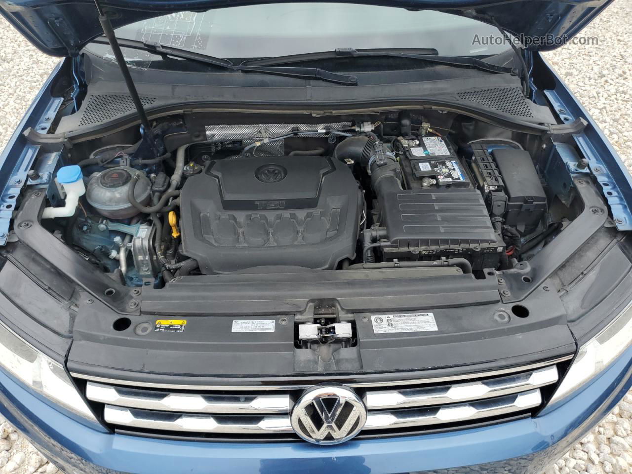 2019 Volkswagen Tiguan S Blue vin: 3VV1B7AX0KM071039