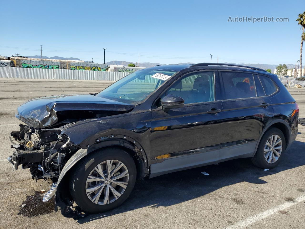 2019 Volkswagen Tiguan S Black vin: 3VV1B7AX1KM142491