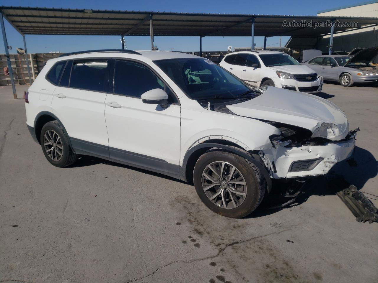 2021 Volkswagen Tiguan S White vin: 3VV1B7AX2MM045688