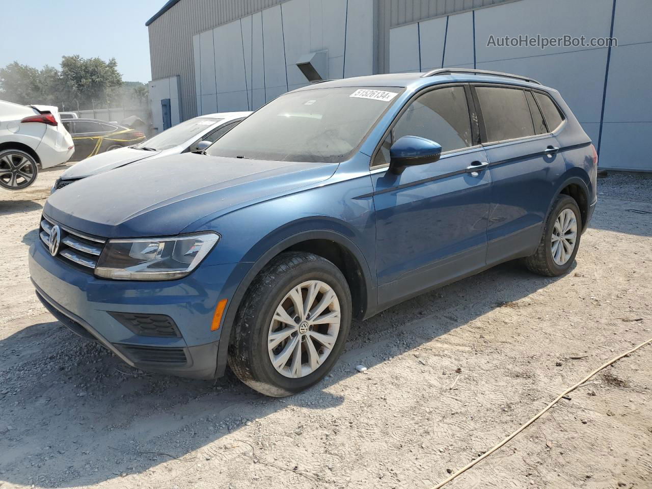 2019 Volkswagen Tiguan S Blue vin: 3VV1B7AX3KM047866