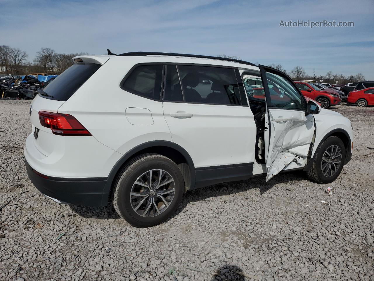 2021 Volkswagen Tiguan S White vin: 3VV1B7AX3MM033954