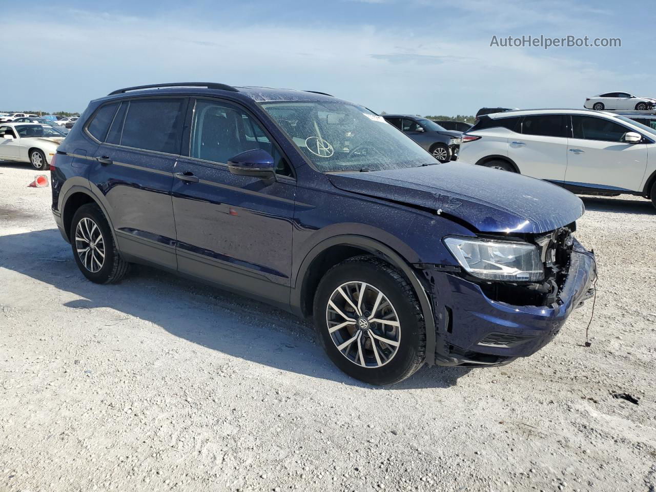 2021 Volkswagen Tiguan S Blue vin: 3VV1B7AX3MM155715