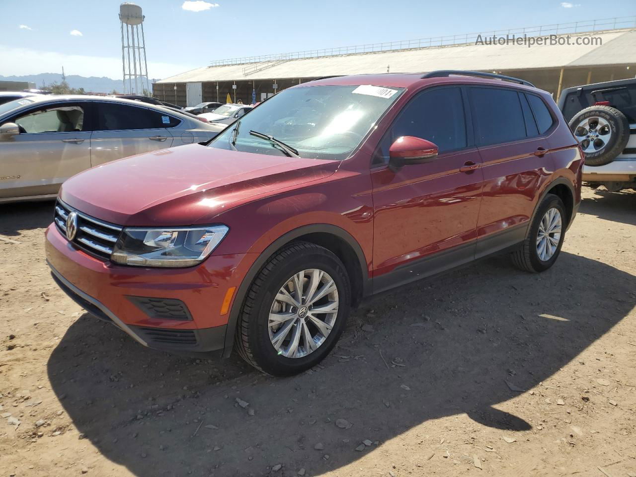 2019 Volkswagen Tiguan S Red vin: 3VV1B7AX4KM008980