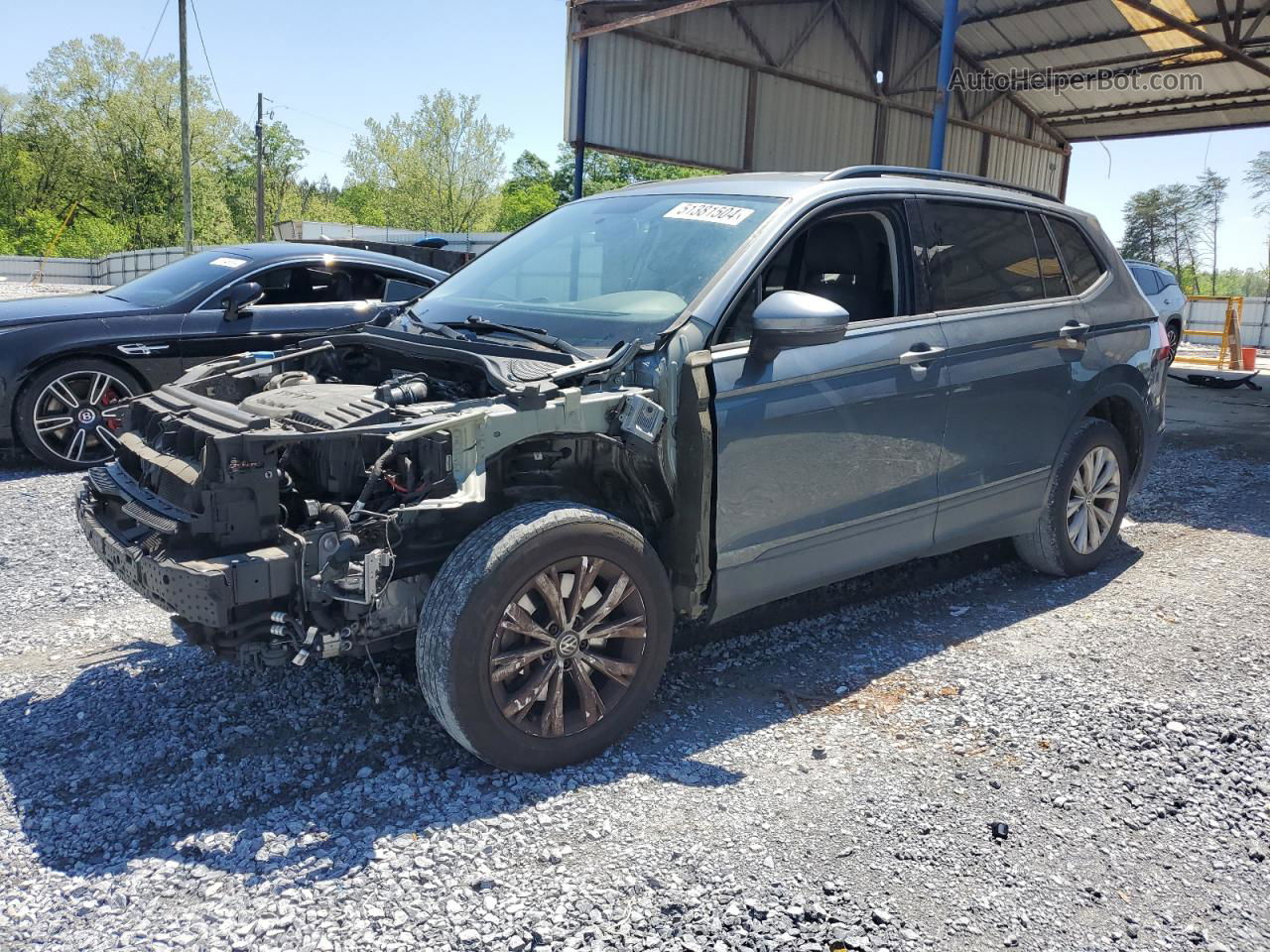 2018 Volkswagen Tiguan S Gray vin: 3VV1B7AX5JM085355